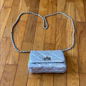 Steve Madden sliver crossbody clutch
